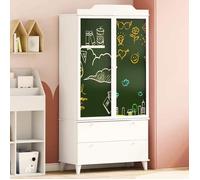 Armoire - vidaXL - Tableau Noir - Bois d'ingénierie - Blanc - 90x45x180 cm