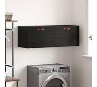 Armoire vitrine pratique Armoire murale noir aspect chêne 100 x 36,5 x 35 cm - Commodes ,meubles design 1410537 1parcel