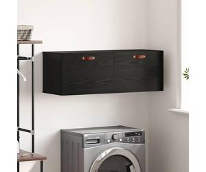 Armoire vitrine pratique Armoire murale noir aspect chêne 100 x 36,5 x 35 cm - Commodes ,meubles design 1410537 1parcel