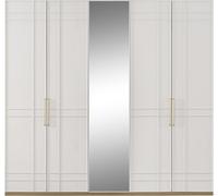 Armoires Armoires Blanc Bois Miroir 5 portes Nouveau