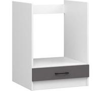 Armoires de cuisine basse AKORD S60 à four OLIWIA Blanc 60 cm 1 porte couleur Gris Graphite 1 étagère 60x55x82 cm Blanc, Gris graphite