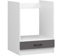 Armoires de cuisine basse AKORD S60 à four OLIWIA Blanc 60 cm 1 porte couleur Gris Graphite 1 étagère 60x55x82 cm