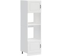 Armoires de four 2 pcs Kalmar blanc bois d'ingénierie