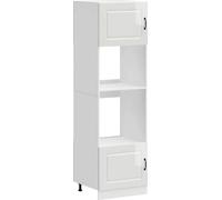 Armoires de four 2 pièces "Kalmar" Bois d'ingénierie blanc brillant