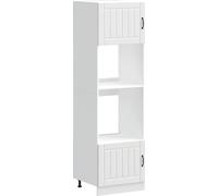 Armoires de four 2 pièces "Lucca" Bois d'ingénierie blanc