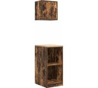 Armoires de garage 2 pcs chêne fumé bois d'ingénierie