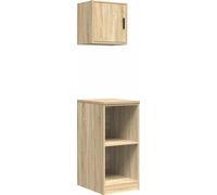 Armoires de garage 2 pcs chêne sonoma bois d'ingénierie