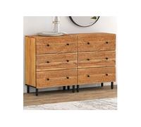 Armoires Latérales 2 pcs, Buffets avec Pieds, Meubles de Rangement, Organisateur de Salon Salle de Séjour, Bois Massif d'Acacia 3206285