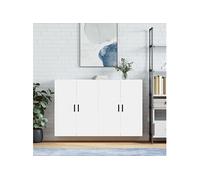 vidaXL Armoires murales 2 pcs blanc 69,5x34x90 cm
