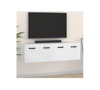 vidaXL Armoires murales 2 pcs Blanc 80x35x36,5 cm Bois d'ingénierie Blanc