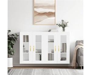 Armoires murales 2 pcs blanc bois d ingénierie Blanc G