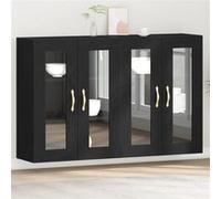 vidaXL Cabinets muraux 2 pcs Chêne Noir 69,5 x 34 x 90 cm, Meuble de Rangement pour Salon, armoires Modernes rectangulaires, Organisateur élégant pour Petits espaces