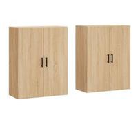vidaXL Armoires murales 2 pcs chêne Sonoma 69,5x34x90 cm, Armoire, vitrine Murale, Armoire Flottante, Armoire de Rangement