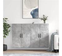 Vidaxl Armoires murales 2 pcs - Gris béton