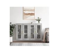 Armoires murales 2 pcs gris béton bois d'ingénierie3197933