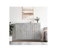 vidaXL Armoires murales 2 pcs gris béton