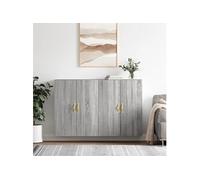 vidaXL Armoires murales 2 pcs sonoma gris 69,5x34x90 cm, armoire, vitrine murale, armoire flottante, armoire de rangement Gris G