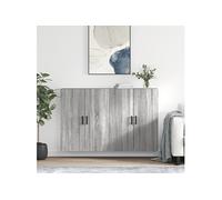 vidaXL Armoires murales 2 pcs sonoma gris 69,5x34x90 cm, armoire, vitrine murale, armoire flottante, armoire de rangement Gris G