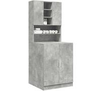 Armoires pour machine à laver 2pcs gris béton bois ingénierie