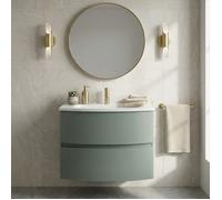 ARMONIA Meuble vasque encastrée L. 70 cm vert sauge (sans colonne)
