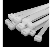 Armpow 40pièces 12x600mm Résistance à la traction 114KGS/250LBS Serre-câbles Longues Attaches à glissière robustes résistantes aux UV attaches de câble en nylon épaispour la gestion des câbles(Blanc)