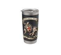 Armure de la Bible des hommes chrétiens La foi conquiert le mal Templier Chevalier Gobelet isotherme en acier inoxydable double paroi