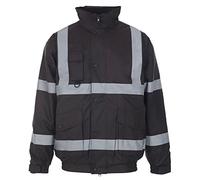 Army And Workwear Veste de sécurité haute visibilité pour homme avec capuche rembourrée et imperméable