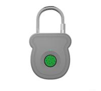 ARMYJY Cadenas à empreintes digitales intelligent, verrou biométrique avec capacité de 20 utilisateurs pour casier de gym, sac à dos, valise, armoire, porte, rangement (Gris)