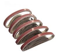 ARMYJY Lot de 50 Bandes abrasives 15 x 452 mm, 60/120/240/400/600 Grains Assortis en oxyde d'aluminium pour meulage, Polissage, démoulage