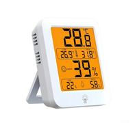 ARMYJY Thermomètre d'intérieur et jauge d'humidité avec aimant - Hygromètre numérique précis pour salle de serre, laboratoire - Écran LCD transparent indicateur de niveau de confort pour Celsius