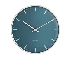 Arne Jacobsen Clocks Horloge murale Arne Jacobsen City Hall Bleu. Ø29 cm