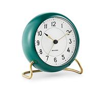 Arne Jacobsen Station Horloge de Table en Aluminium Vert 11 cm