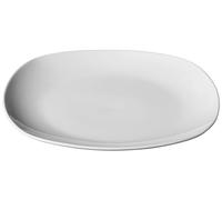 aro Lot de 6 assiettes plates carrées 25 cm Porcelaine Blanc