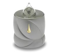 AROBA Bougie funéraire LED - Effet vacillant comme une vraie bougie - Longue durée de combustion jusqu'à 200 jours - Réutilisable - Bougie commémorative - Larmes argentées