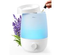 AROEVE 2,5L Humidificateur d'air, Remplissage Supérieur, 25H d'autonomie | 28dB, Diffuseur d'huiles Essentielles, 7 LED Réglables, Débit de Brume Ultrasonique 250ml/h, pour Bébé, Plantes & Maison