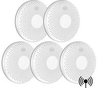 Aroha Link Détecteur Combiné avec Fumée et Monoxyde de Carbone Interconnecté - Batterie de 10 Ans – Alarme Incendie & Détecteur de CO Connecte - 5 pièces