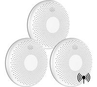 Aroha Link Détecteur Combiné avec Fumée et Monoxyde de Carbone Interconnecté - Batterie de 10 Ans – Alarme Incendie & Détecteur de CO Connecte - 3 pièces
