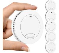 Aroha Safety Pro Mini Détecteur de Fumée Sleep Line - Batterie de 10 Ans - Alarme Incendie - 5 pièces