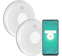 Aroha Smart Connect Détecteur Combiné avec Fumée et Monoxyde de Carbone Connecté - Batterie de 10 Ans - WiFi avec Tuya & Smartlife App - 2 pièces G