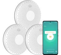 Aroha Smart Connect Détecteur Combiné avec Fumée & Monoxyde de Carbone Connecte - Batterie 10 Ans - Alarme Incendie & CO, Tuya, Smartlife - 3 pièces