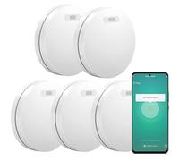 Aroha Smart Connect Détecteur de Fumée Connecté - Batterie 10 Ans - App Tuya & Smart Life - Lot de 5