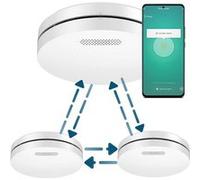 Aroha Smart Connect & Link Détecteur de Fumée Interconnecté WiFi - Batterie de 10 Ans - Alarme Incendie Connecté Avec Smart Life & Tuya - 3 pièces G