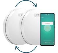 Aroha Smart Connect & Link Détecteur de Fumée Interconnecté WiFi - Batterie de 10 Ans - Alarme Incendie Connecté Avec Smart Life & Tuya - 2 pièces