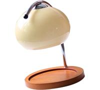 Aroma Wax Melting Lamp Retro Wood Storage Tray Glass Candle Warmer Lamp Bedroom Bedside Ambient Table Lamp