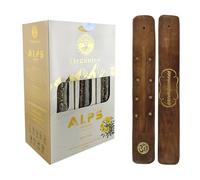 Aromasenses - Boîte complète avec 12 boîtes d'encens Ullas Alps Primavera | Incinèse 100 % naturel et écologique | Aromathérapie aux herbes alpines | Encens biologique + 1 tablette Aromasenses.