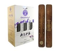 Aromasenses - Boîte complète de 12 bâtonnets d'encens Ullas Alps Black Vanilla Orchid Black Vanilla Ullas Incense Boîtes cadeaux : 100 % naturel et écologique : aromathérapie avec des herbes : + 1