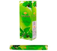 AROMASENSES Encens au Patchouli Sac | Coffret Encens de l'Inde - 6 Tubes Hexagonaux (120 bâtonnets d'encens) | Sahumerio au Parfum Bohème Dense et Exotique, Attraction, Prospérité et Relaxation