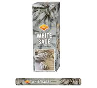 AROMASENSES Encens de Sauge Blanche Hexagonal Sac | Coffret Encens avec 6 Tubes de 20 Bâtonnets | Parfum Purifiant et Protecteur pour Méditation, Bien-Être et Nettoyage Énergétique | Arôme Persistant