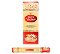 AROMASENSES | Encens Myrrhe & Palo Santo Sac | Coffret Encens de l’Inde avec 6 Tubes Hexagonaux et 20 Bâtonnets d’Encens | Purifie Les Énergies, Nettoie Les Espaces Chargés et Apporte la Paix