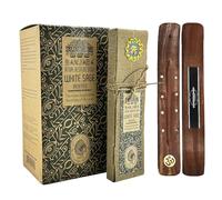 Aromasenses.- Encens Sahumerio en résine rituelle Sauge Blanche Banjara - Boîte complète de 8 Paquets avec 8 bâtons + 1 Tablette Aromasenses - Fait Main - 100% Naturel et Biologique (Sauge Blanche)